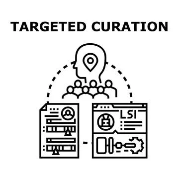 Targeted curation for audience data and content optimization Ilustración de archivo