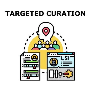 Targeted curation for audience data and content optimization 库存插图