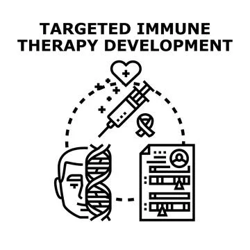 Targeted immune therapy developing personalized medical treatment Stock Illustration