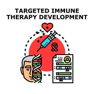 Targeted immune therapy developing personalized medical treatment 库存插图