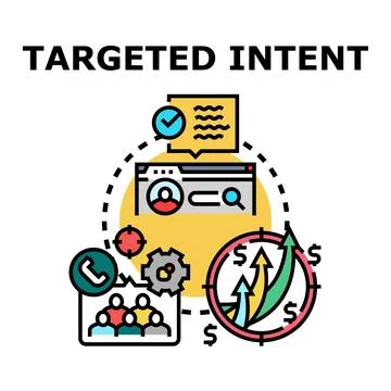 Targeted intent optimizing customer engagement strategy Stock Illustration
