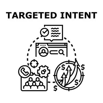 Targeted intent optimizing customer engagement strategy Stock Illustration
