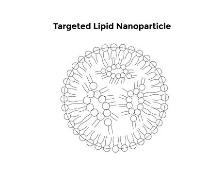 Targeted Lipid Nanoparticle Science Design Vector Design Illustration Stock Illustration