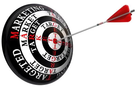 Targeted marketing concept Illustrazione stock
