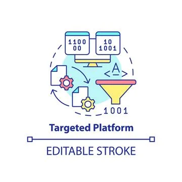 Targeted platform concept icon Illustrazione stock