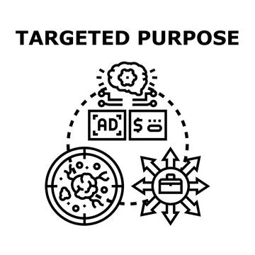 Targeted purpose concept for digital marketing strategy Stock Illustration