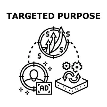 Targeted purpose marketing strategy vector illustration Stock Illustration