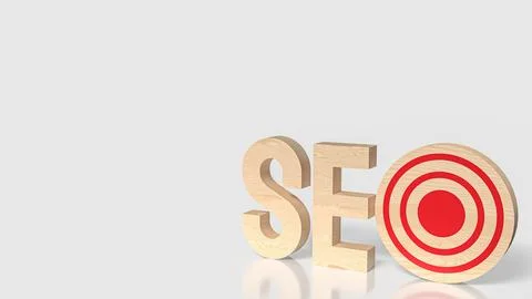 Targeted SEO Growth Strategy Concept 3d render. イラスト素材