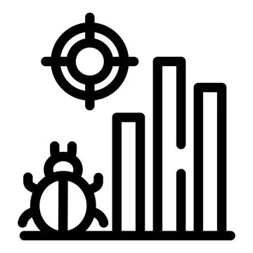 Targeting bugs in software development, debugging and performance analysis Stock Illustration