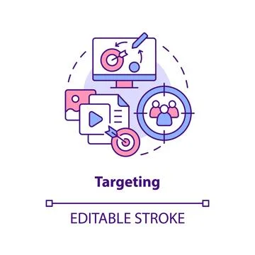 Targeting concept icon Stock Illustration