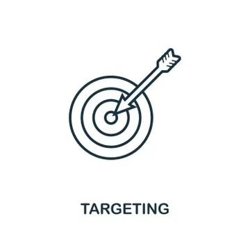 Targeting creative icon. Simple element illustration. Targeting concept symbol Stock Illustration