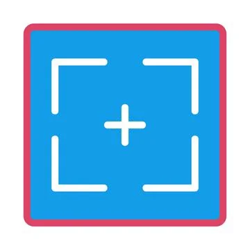 Targeting Interface Design on Azure Square Field Stock Illustration
