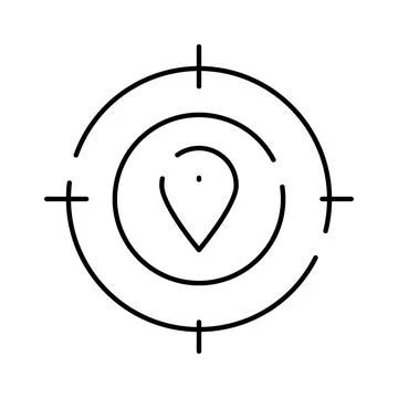 Targeting main location with focus on pinpoint accuracy 스톡 일러스트