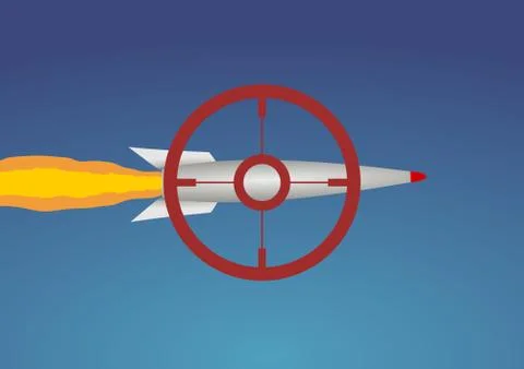 Targeting Missile Stock Illustration