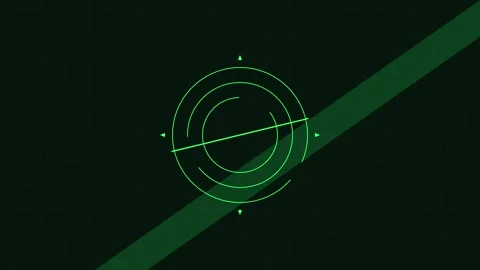Targeting Reticle Motion Graphic with Diagonal Line Accent Stock Footage 340941158