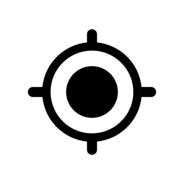 Targeting scope icon for precision shooting or surveillance equipment Stock Illustration