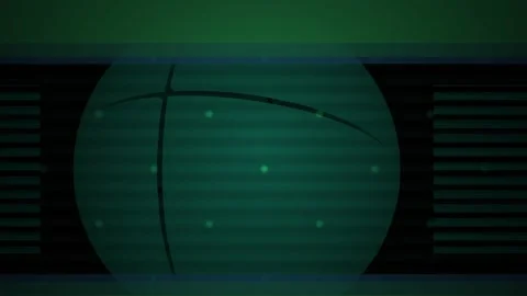 Targetingscope Futuristic Digital Interface with Glitching Scan Lines and M.. Stock Footage 343768402