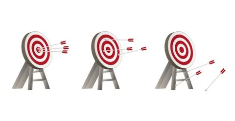 Targets with arrows Stock Illustration