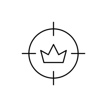Targets, crown, SEO icon. Simple line, outline vector elements of commerce icons Stock Illustration