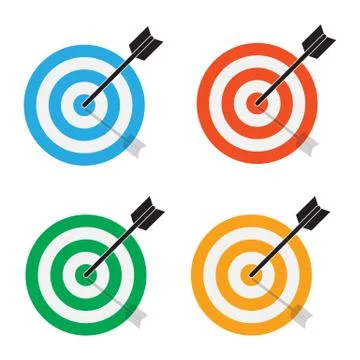 Targets icon on white background. flat style. target concept icon for your we Stock Illustration