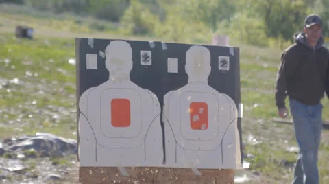 Targets at the range Video stock 24223790