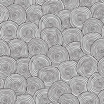 Targets seamless pattern in black and white Stock Illustration