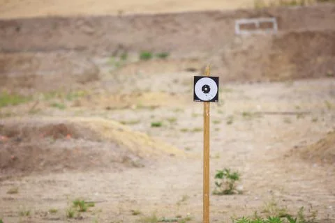 Targets on shooting range Stock Photos