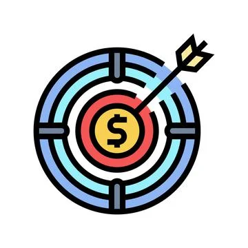 Targets technical sales engineer color icon vector illustration Stock Illustration