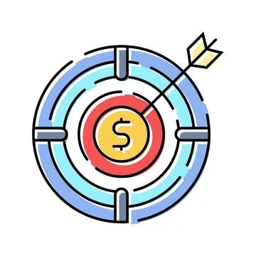 Targets technical sales engineer color icon vector illustration Stock Illustration