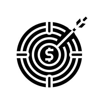 Targets technical sales engineer glyph icon vector illustration Illustrazione stock