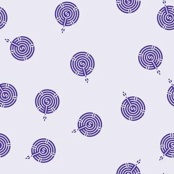 Targets technical sales engineer glyph seamless pattern Illustrazione stock