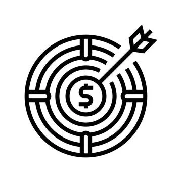 Targets technical sales engineer line icon vector illustration Stock Illustration