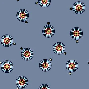 Targets technical sales engineer vector seamless pattern 스톡 일러스트