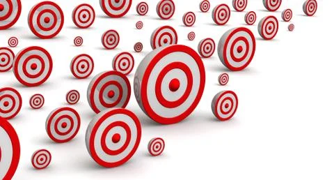 Targets of various sizes Stock Illustration