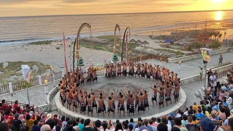 "Tari Kecak" Performance dance Stock Photos
