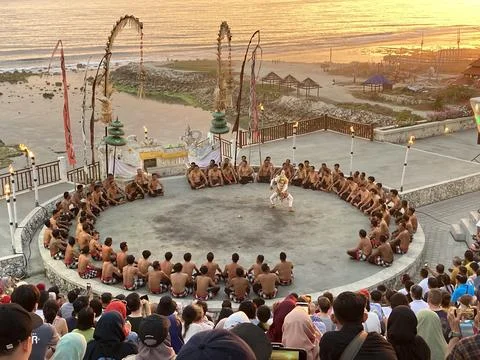 "Tari Kecak" Performance dance Stock Photos