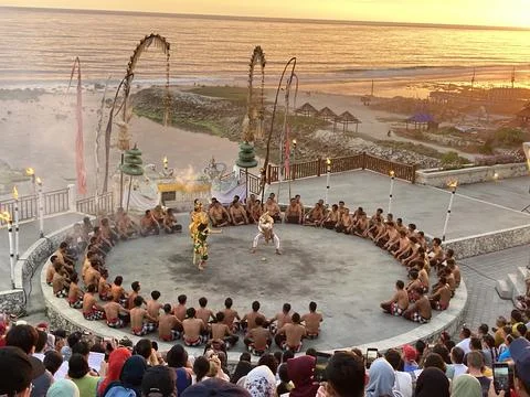 "Tari Kecak" Performance dance Stock Photos
