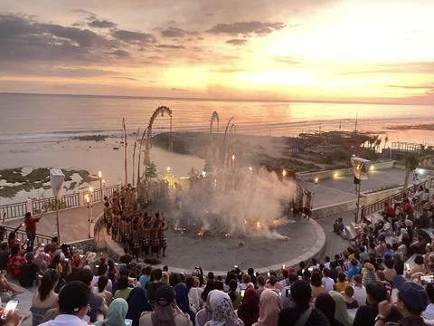 "Tari Kecak" Performance dance Stock Photos
