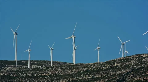 Tarifa, Spain. Wind generators 스톡 동영상 52501075