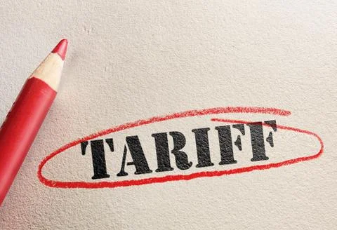 Tariff pencil circle Stock Photos