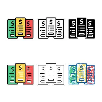 Tariff plans concepts subscription color icon vector Stock Illustration