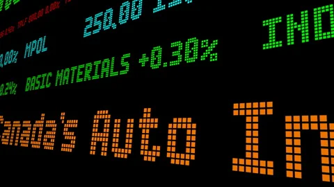 Tariff Shock Canada Auto Industry on Edge stock ticker 動画素材 306701992