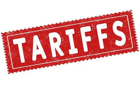 Tariffs grunge rubber stamp Stock Illustration