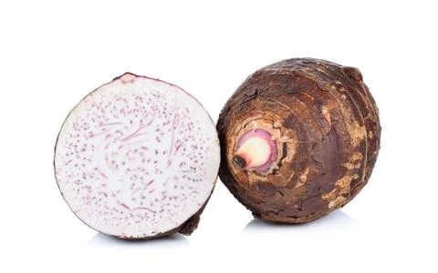 Taro isolated on white background Stock Photos