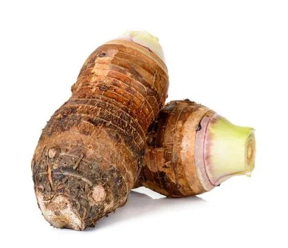 Taro isolated on the white background Stock Photos