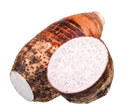 Taro isolated on the white background Stock Photos