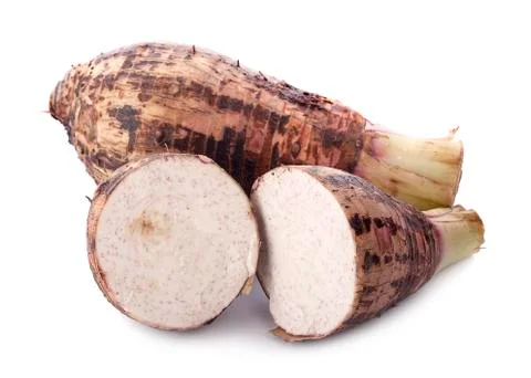 Taro isolated on white background Stock-Fotos