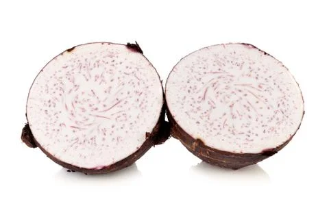 Taro isolated on white background Stock Photos