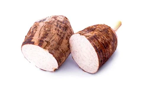 Taro isolated on white background Stock Photos
