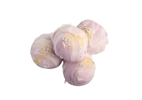 Taro pastry on a white background Foto stock